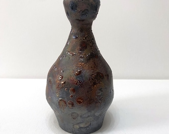 Vaso derretido queimado por Raku
