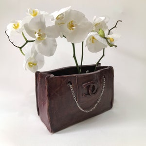 Handmade Ceramic designer handbag vase