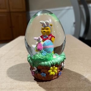 Winnie the Pooh Easter Themed Snow Globe