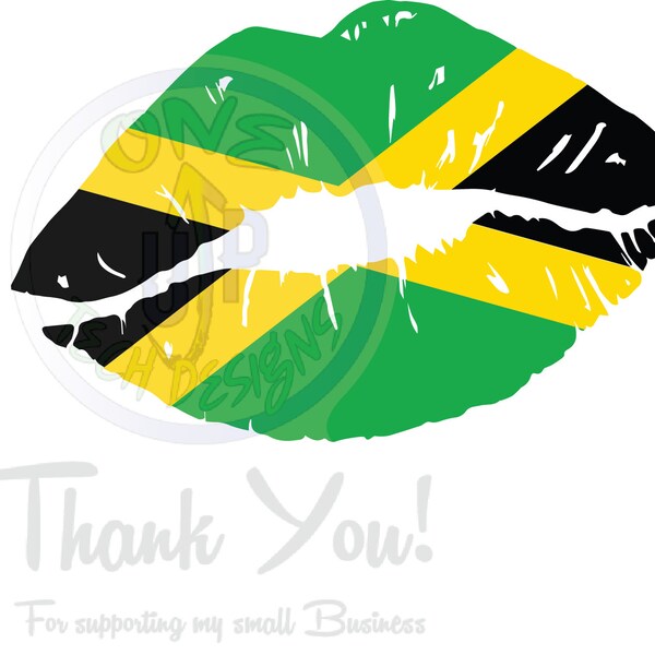 Jamaican Flag Lips SVG For Cut