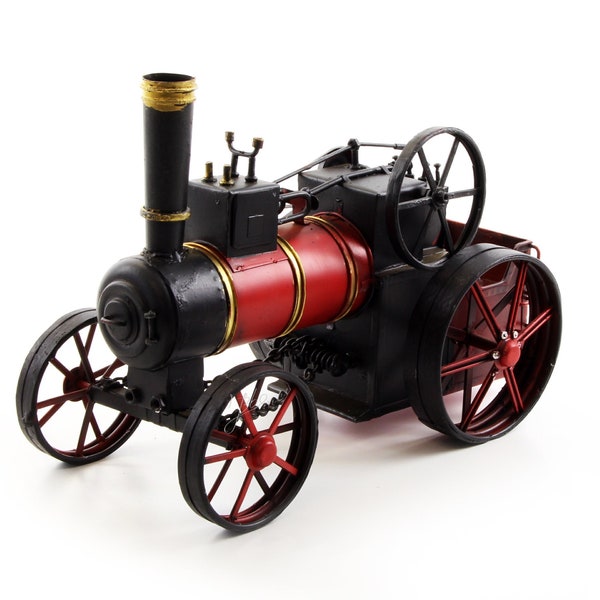 Steam Train Metal Model, Old Train Model Vintage Style Toy Collector, Rustic Bar Decoration Gift, Steam Traction Engine Antique Locomotive
