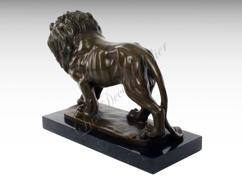 Large Lion Statue Bronze Sculpture of the Lion Bronze Statue Etsy