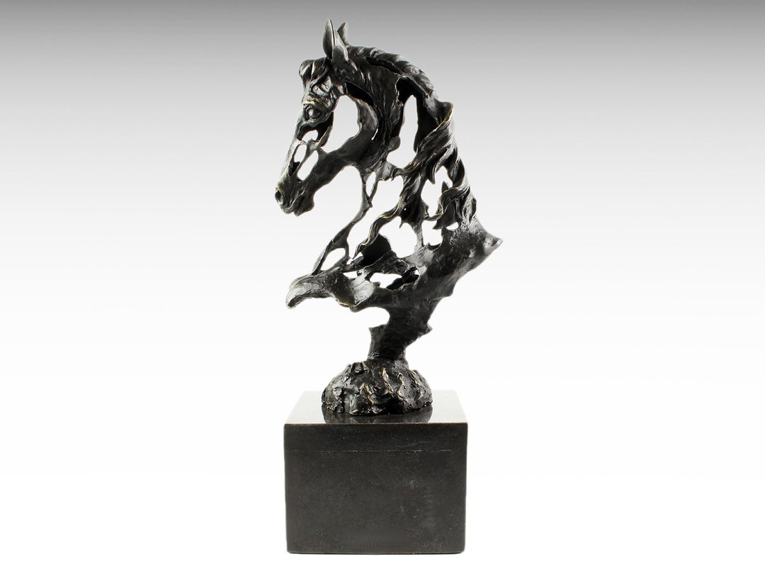 Large Bronze Sculpture Bronze Horse Statue, Abstract Horse Head Statue