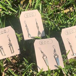 Tools Earrings, Hypoallergenic Earrings, Mechanic Earrings, Handiman Earrings, Charm Earrings, Work, Dangle and Drop, Gift for Her