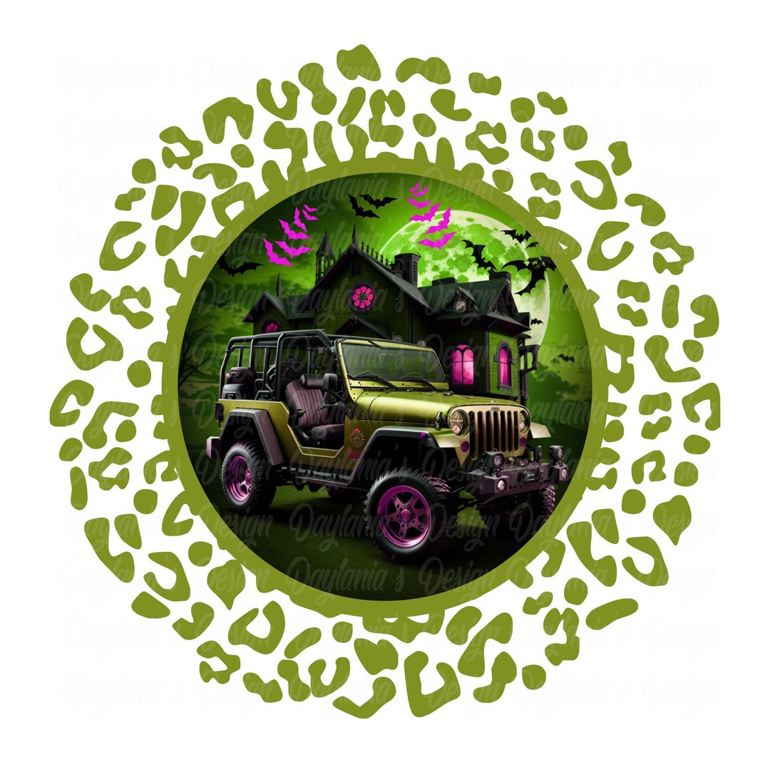 Halloween Jeep Halloween PNG Sublimation Design Etsy
