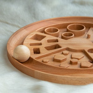 Activity board for cats made of wood, game board, intelligence game, food toy bear board image 7