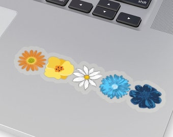 Pegatina de flores aromáticas, regalo con la bandera aromática floral, bonita calcomanía LGBT para computadora portátil, aromática asexual en tonos pastel, mes del orgullo sutil, regalo bohemio LGBTQ