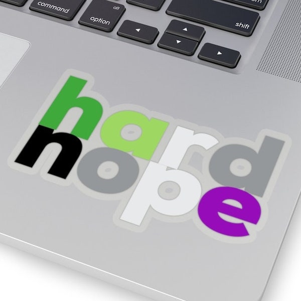 Aroace hard nope Sticker, Aro Ace Funny Gift, Aromantic Asexual Decal, LGBT Flag Art Present, Subtle Pride Month, LGBTQ Laptop, Water Bottle