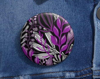 Botón de pin asexual, regalo de arte abstracto asexual, bandera de asexualidad discreta, mes del orgullo sutil LGBTQ, regalo de mochila LGBT, conciencia queer aroace