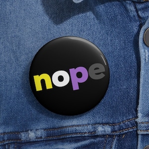 Icke-binär knapp, nej-nålspresent, icke-binär nej-present, Enby Visibility, NB Subtle Pride Month, Diskret HBTQ, HBTQ-medvetenhetspresent