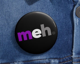 Botón de pin asexual, divertido regalo de bandera asexual, mes del orgullo sutil LGBT, mochila LGBTQ, regalo de género neutro queer, visibilidad aroace