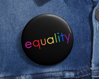 Botón LGBTQ, regalo de bandera LGBT de igualdad, mes del orgullo LGBTQIA arcoíris, visibilidad bisexual, gay, queer, lesbiana, transgénero y no binaria.