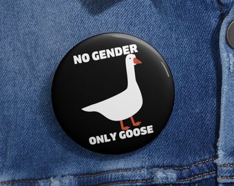 Botón de pin no binario, solo ganso sin género, regalo con bandera de New Brunswick, presente no binario, visibilidad de Enby, mes del orgullo LGBTQ sutil, semana de concientización sobre LGBT