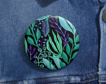 Spilla con piante maschili gay, bottone artistico mlm, regalo con bandiera vinciana, uomini del mese dell'orgoglio LGBTQ, LGBTQIA omosessuale discreto, regalo di sensibilizzazione LGBT queer