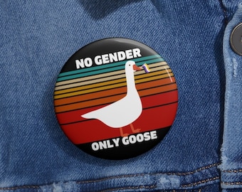 Botón de pin no binario, solo ganso sin género, regalo con bandera de New Brunswick, presente no binario, visibilidad de Enby, mes del orgullo LGBTQ sutil, semana de concientización sobre LGBT