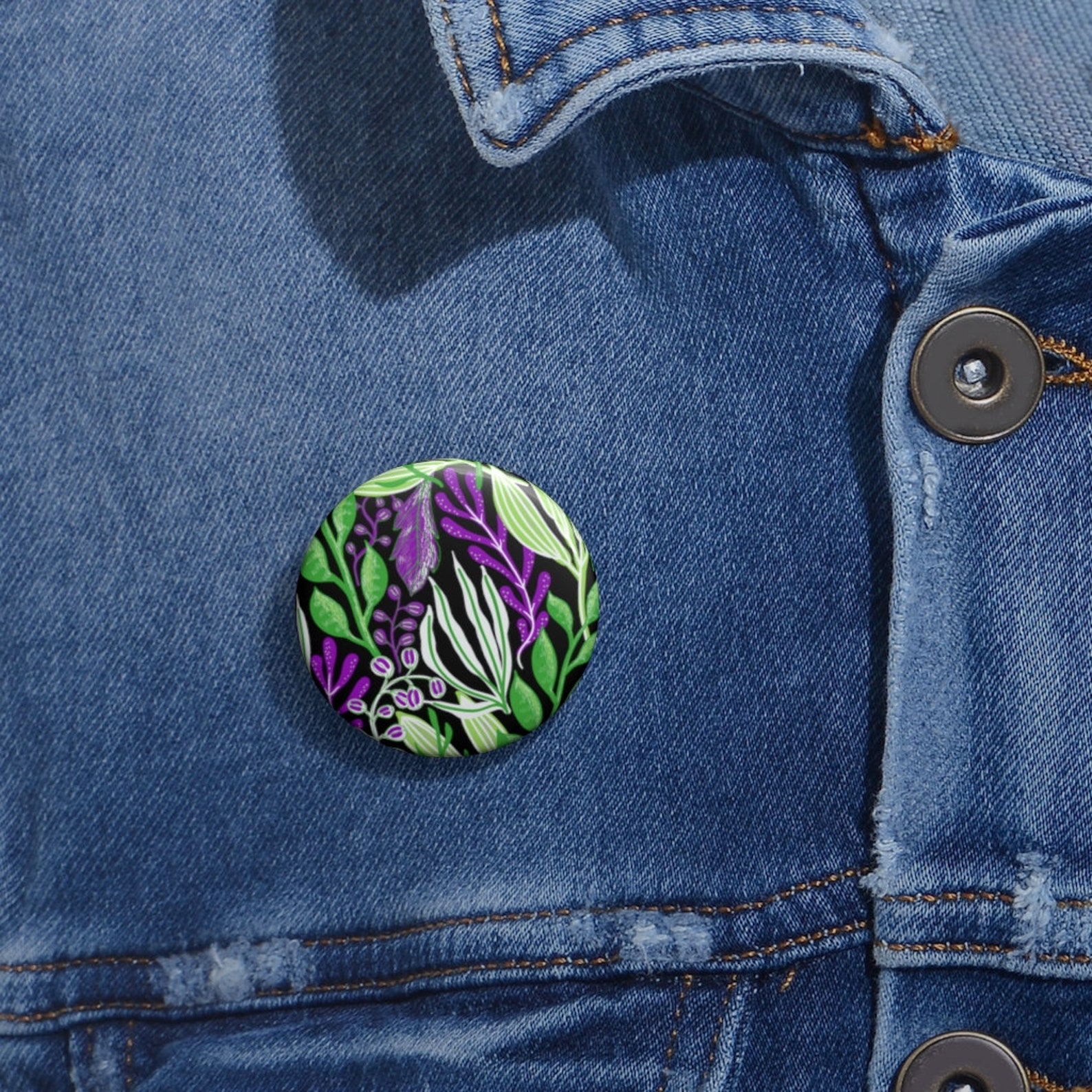 Aroace Pin Button, Abstract Aro Ace Art Gift, Discreet Aromantic ...