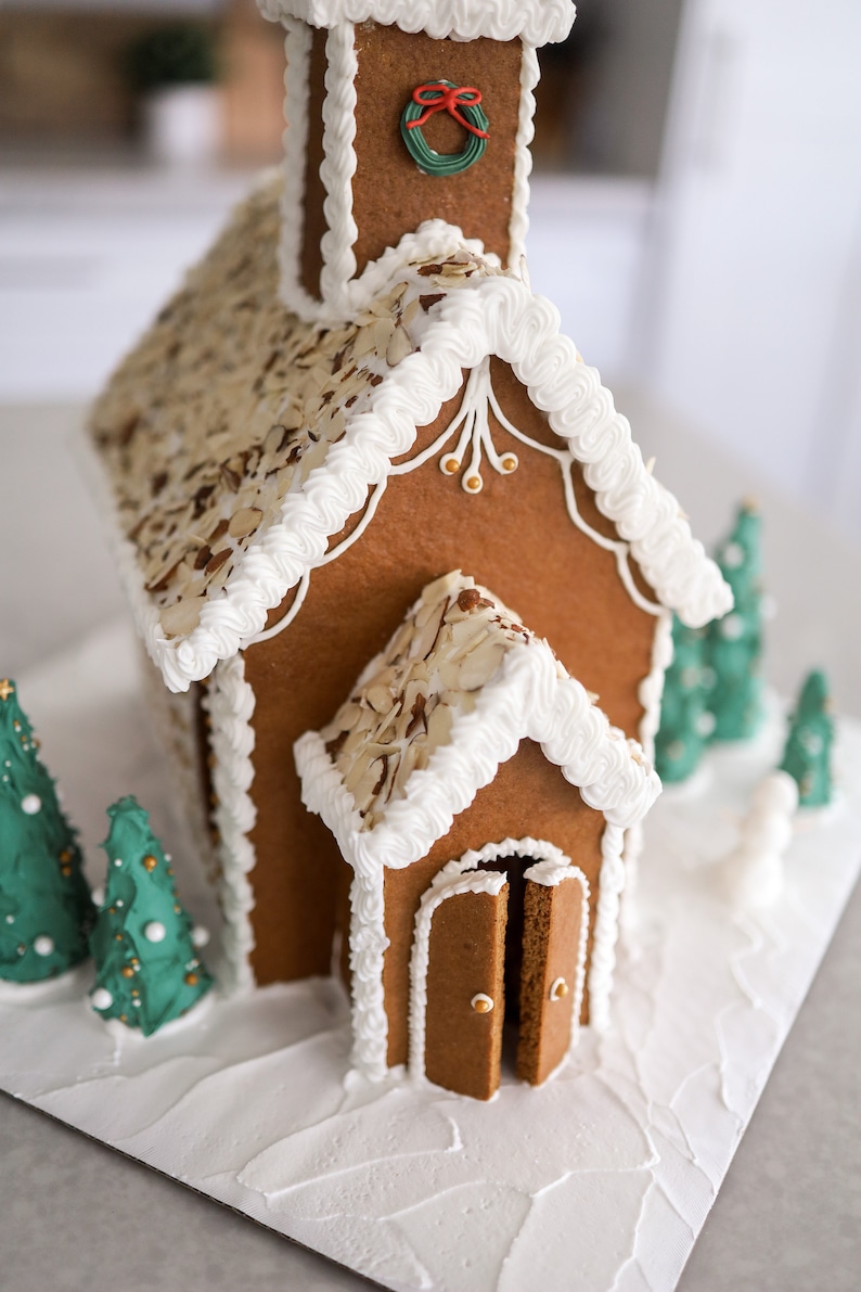 Church gingerbread Template Etsy