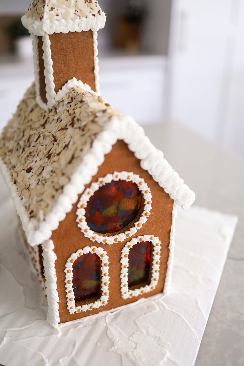 Church gingerbread Template Etsy