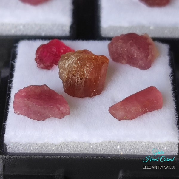 Pink tourmaline box, raw rubellite loose, pink tourmaline crystal, quality natural rubellite, pink gemstone, rough tourmaline for collection