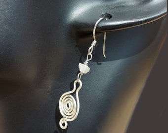 Raw diamond earrings, 925 sterling silver dangle and drop, rough uncut diamond earrings gemstone gifts for girlfriend birthday jewelry stone