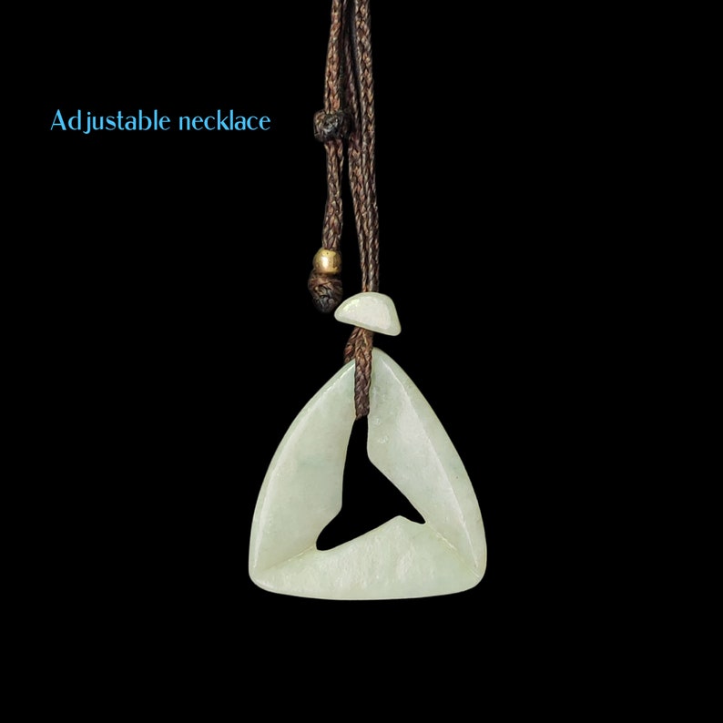 Guatemalan Jadeite Jade Triangle Necklace Adjustable Rope Etsy
