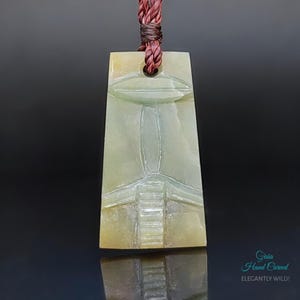Guatemalan jade pendant, ethnic jadeite necklace, hand carved stone jadite pendant, Mezcala Olmec jade jewelry, women&#39;s men&#39;s stone pendant