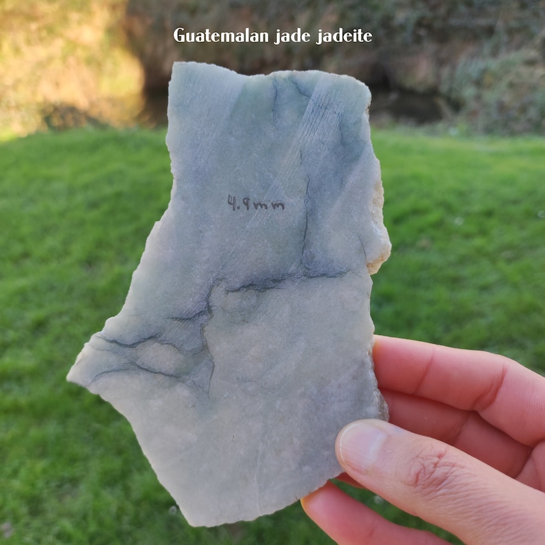 Jade slab, Guatemalan jade rough, raw jadeite, raw gemstone slabs, rough jadeite, jade slice, Guatemalan jadeite, rough minerals supplies image 1