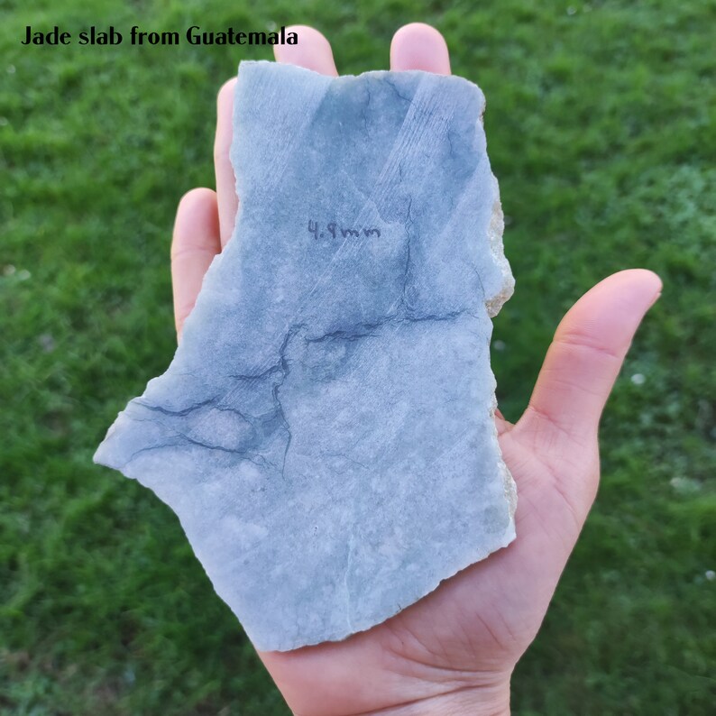 Jade slab, Guatemalan jade rough, raw jadeite, raw gemstone slabs, rough jadeite, jade slice, Guatemalan jadeite, rough minerals supplies image 8