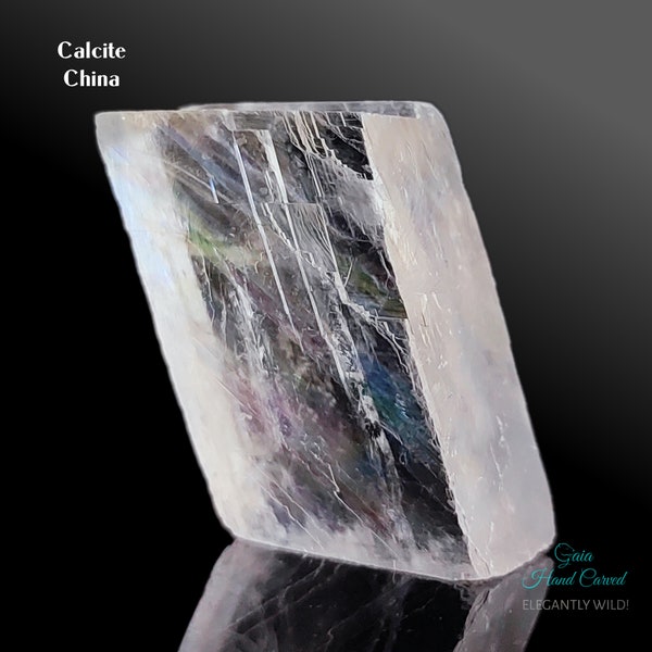 Rough Calcite Iceland Spar, natural optical Iceland Spar, raw birefringence calcite crystal, box of precious stones gift for minerals lovers