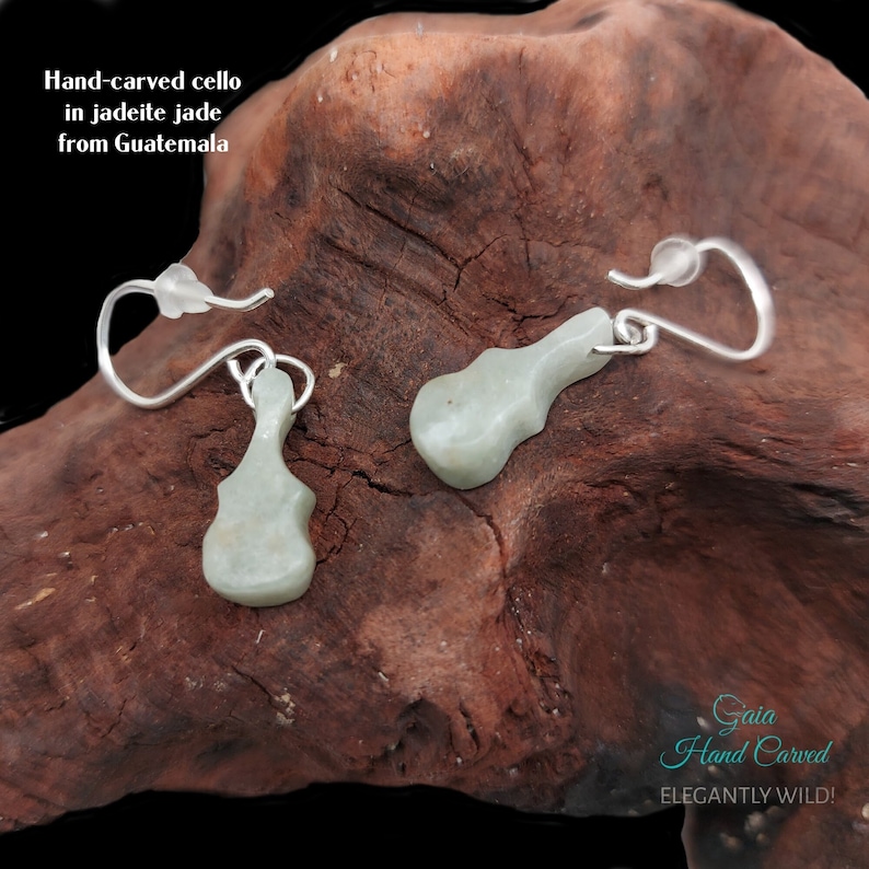 Guatemalan jadeite jade earrings.