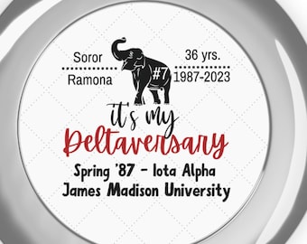 Compact Travel Mirror - Personalized Deltaversary Gift, Custom Makeup Vanity Pocket Mirror