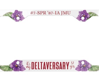 Marco para matrícula Deltaversary, hermandad DST, placa para coche con violeta africana