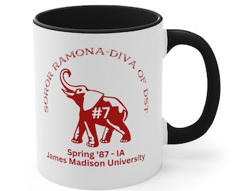 Personalized Diva of DST Color Accent Coffee Mug, 11oz, Custom Delta Mug, Modern Appreciation Gift,Delta Anniversary Mug, Christmas Gift