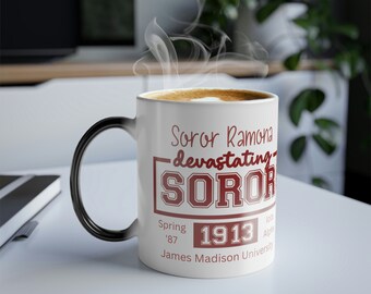 Devastating Soror 1913 Delta Color Morphing Mug, 11oz - Delta Soror Mug for Personalization - Personalized Delta Sorority Mug Gift