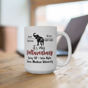 Personalized Deltaversary Coffee Mug, 11oz and 15oz Tea Mug, DST Gift, Line Sister Celebration image 10