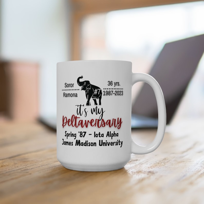 Personalized Deltaversary Coffee Mug, 11oz and 15oz Tea Mug, DST Gift, Line Sister Celebration image 10
