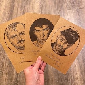 Set wenskaarten seriemoordenaar/Art Print blanco kaart/John Wayne Gacey/Ed Gein/Richard Ramirez/citaatkaarten/fan seriemoordenaars/fan