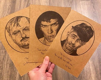 True Crime Card Set of 3: Original Art Print Cards