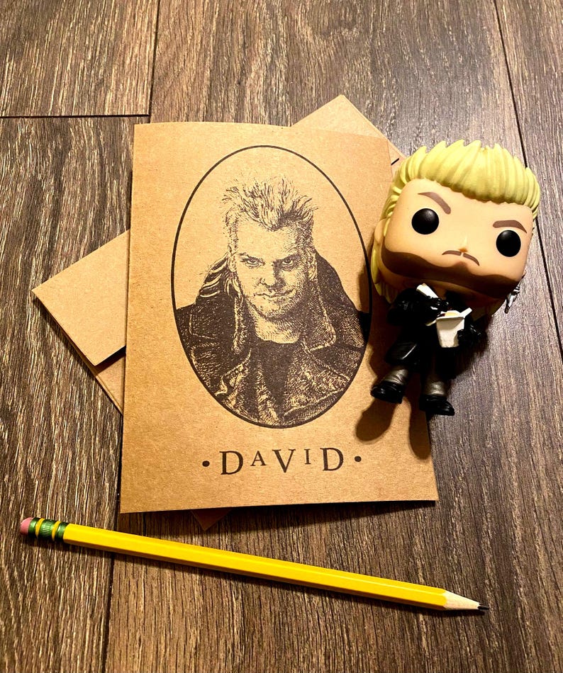 Lost Boys 'David' Art Print Card: Kiefer Sutherland, 80s Vampire Horror image 2