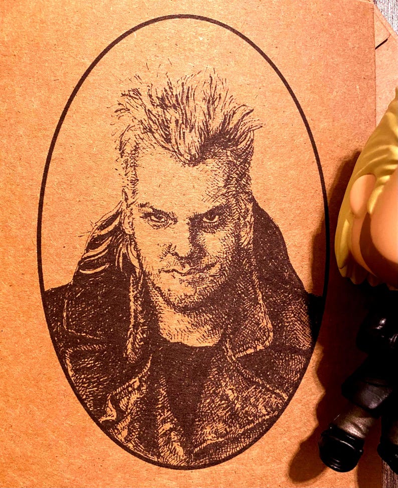 Lost Boys 'David' Art Print Card: Kiefer Sutherland, 80s Vampire Horror image 3
