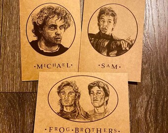 Lost Boys Movie Card Set of 3: Original Art Print Cards