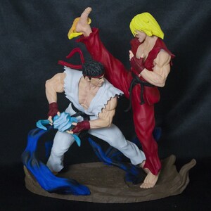 Street Fighter Ken and Ryu | Ryu Figure | Ken Figure | Street Fighter Figure | Ken vs Ryu Figure | Video Game Figure | Collectible Figure