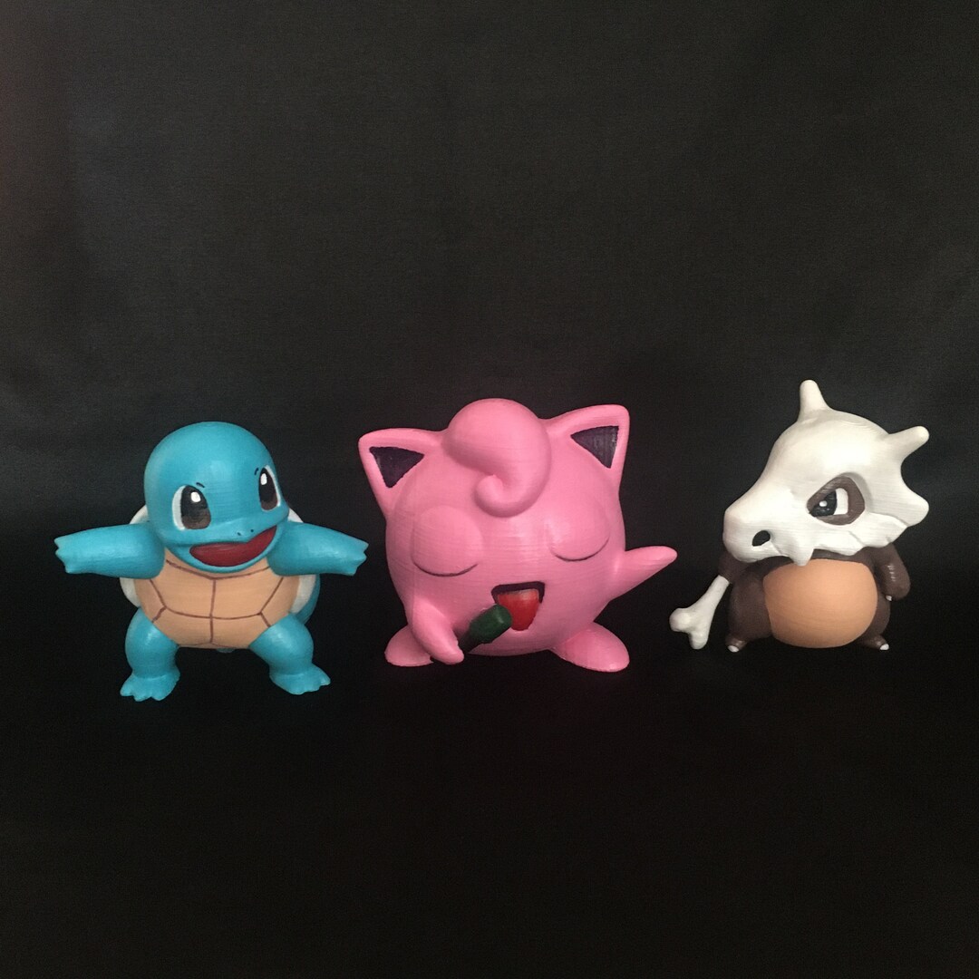 Pokemons Squirtle Figure Jigglypuff Figure Cubone Figure Pokemon Set