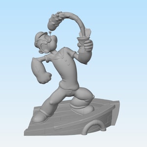 Popeye Figure | Olive Oyl Figure | Popeye Statue | Brutus Figure | Brutus Statue | Collectible Statue | Birthday Gift
