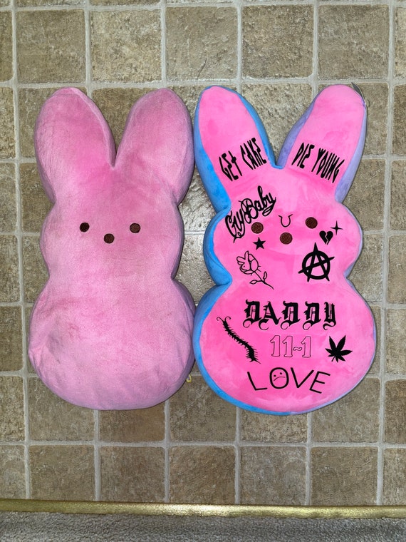 big pink peep bunny plush