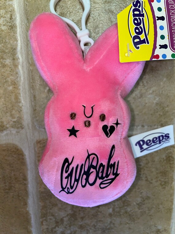 peeps plush keychain