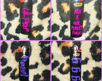 Lil Peep & JuiceWrld Tatted Bic Lighters! Please Read Full Description!