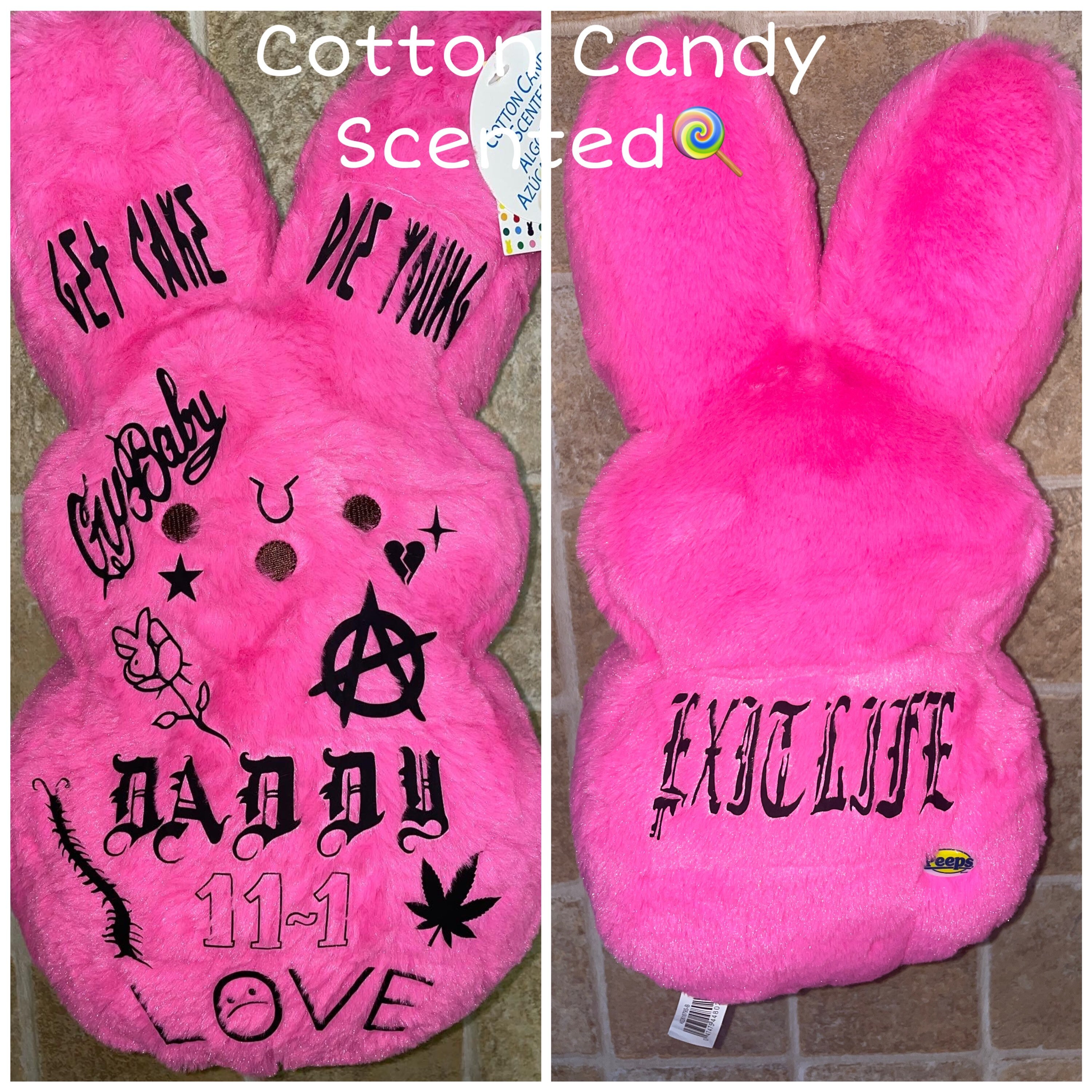 big pink peep bunny plush