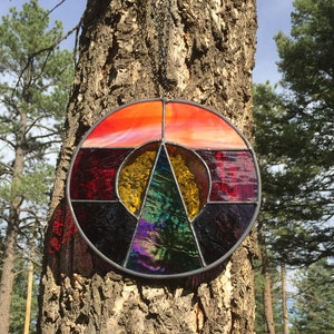Colorado inspired stained glass panel