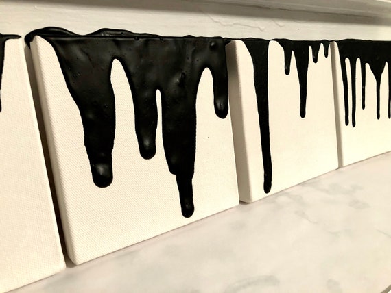 Black drip painting deals